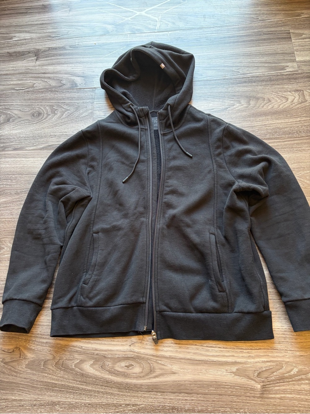 FIGS Black Full Zip Fleece Hoodie
Sweatshirt Jacket Size Large